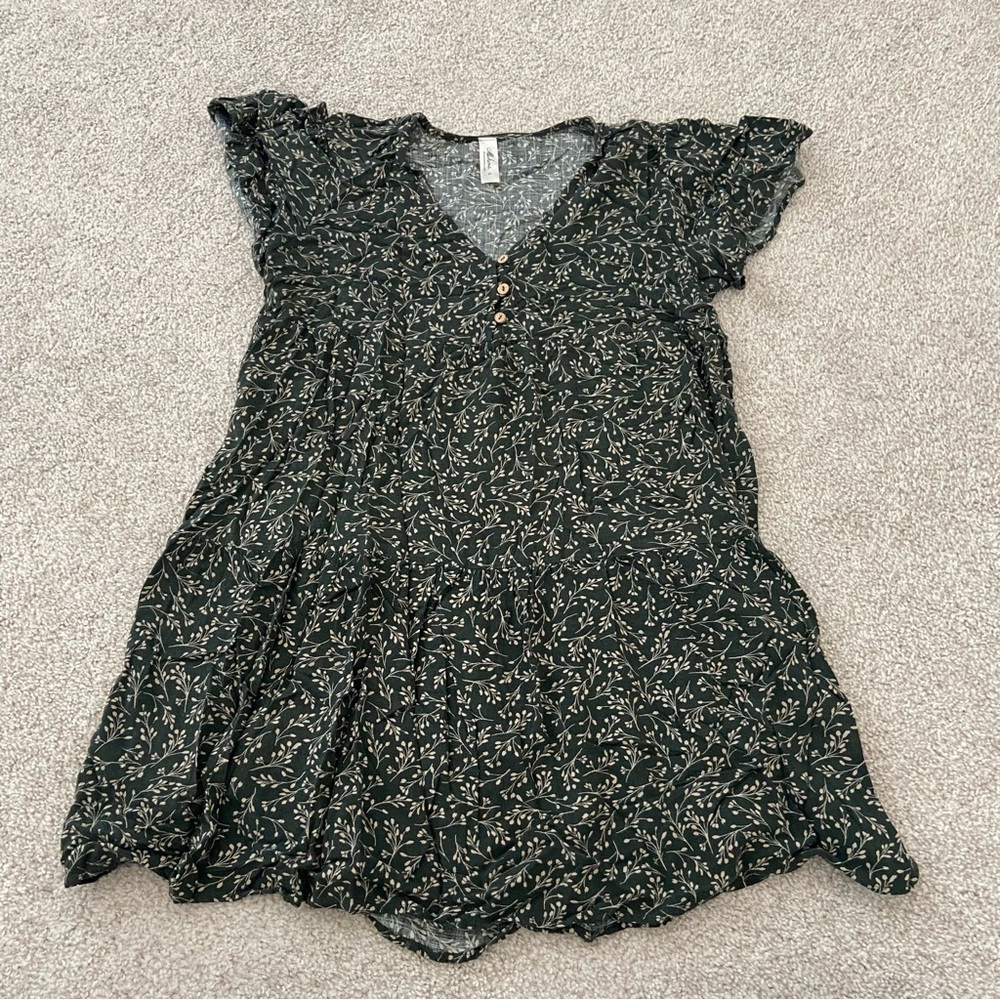 Mahina Floral Green Floral Women's Dress
